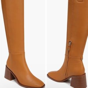 🍁Beautiful Fall Caramel Leather Wade Knee High Boot 👢 Sam Edelman